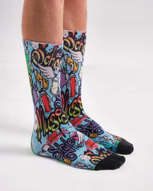 Old School Graffiti Design Socks SCB-364