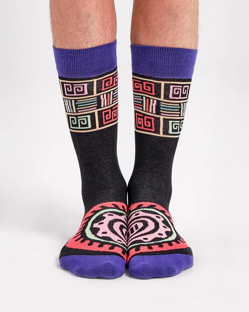 Inca Ethnic Patterned Socks SCB-368