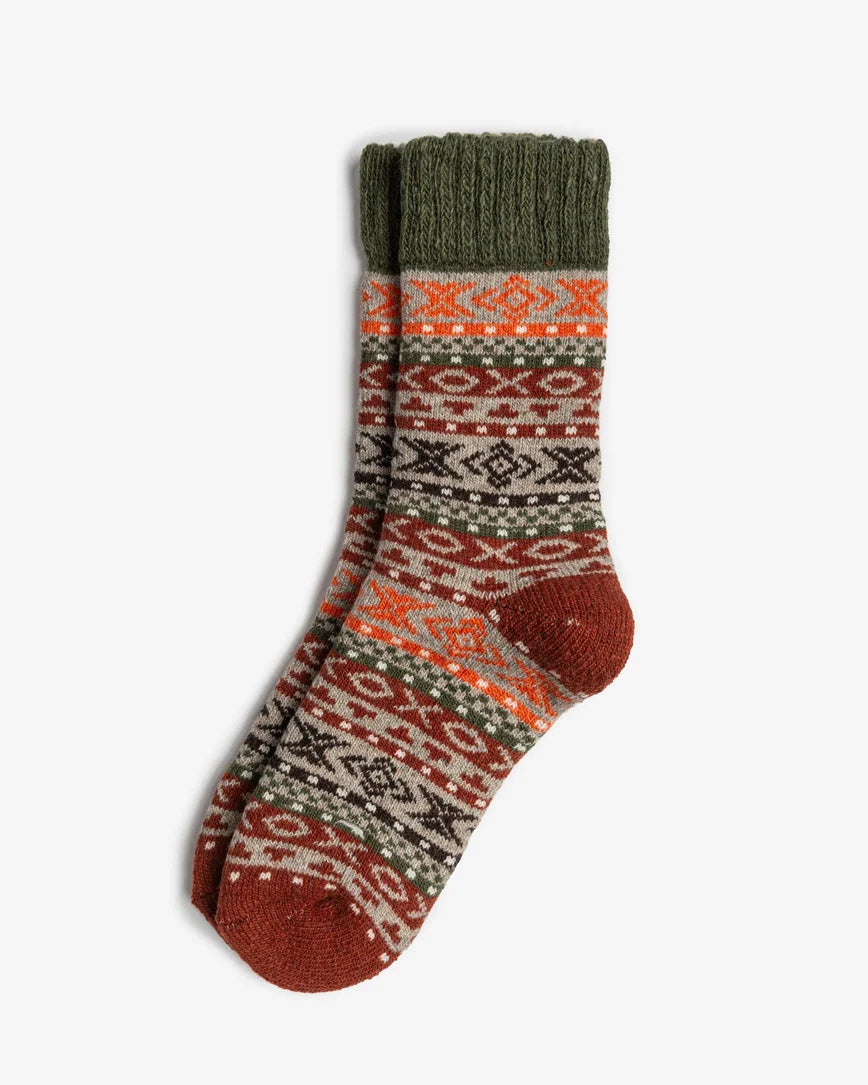 Ethnic Patterned Multicolored Wool Socks SCB-339