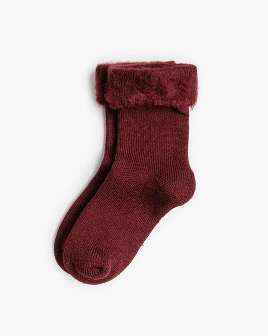 Women's Winter Thermal Socks in Burgundy SCB-342