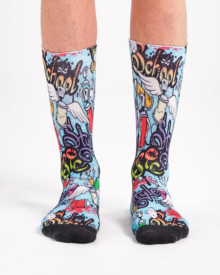 Old School Graffiti Design Socks SCB-364