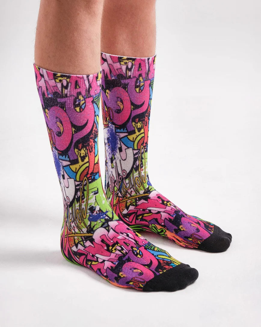 Blackbook Graffiti Design Socks SCB-372