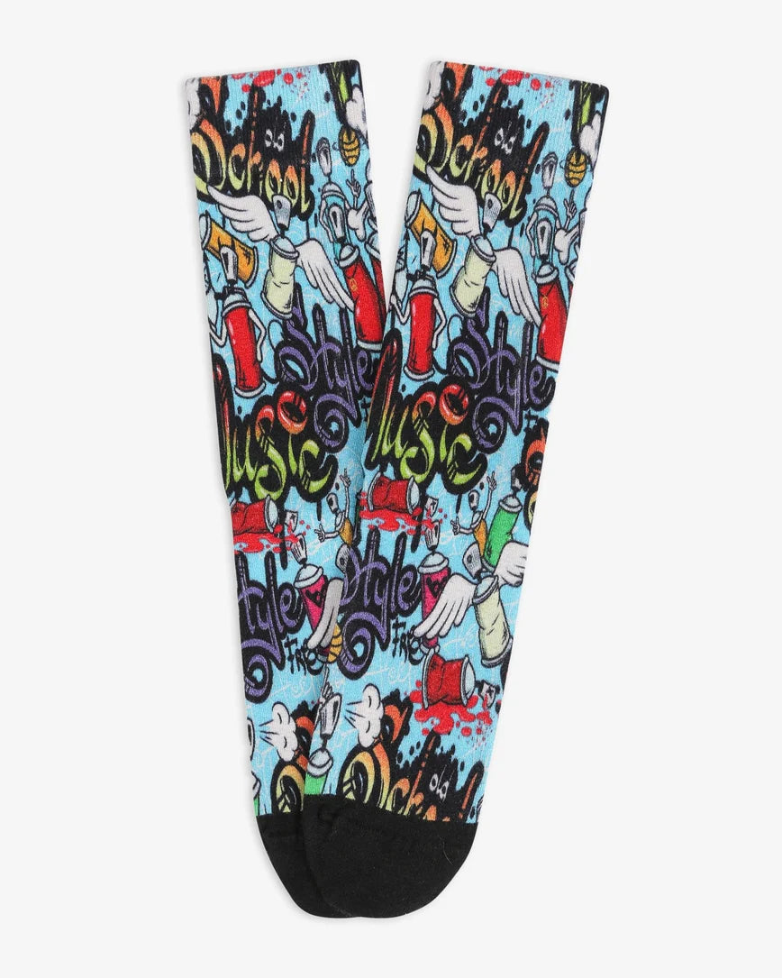 Old School Graffiti Design Socks SCB-364