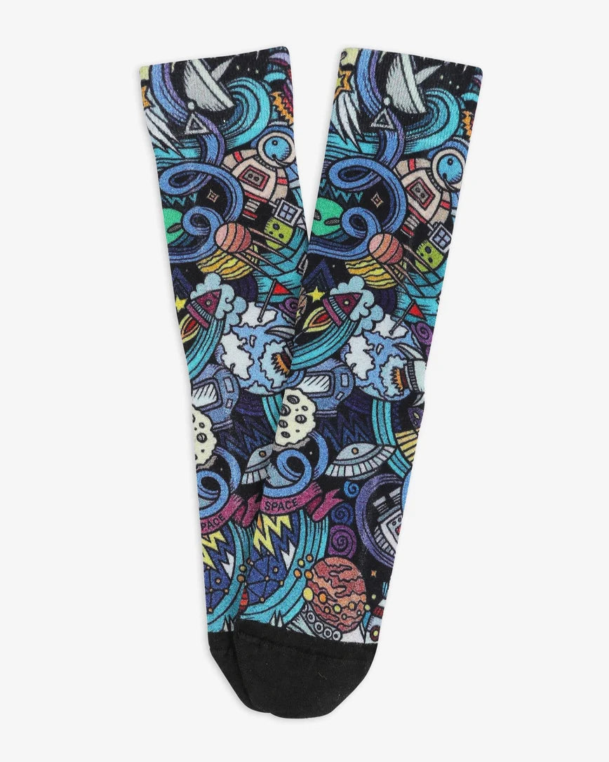 Space Crew Graffiti Design Socks SCB-363