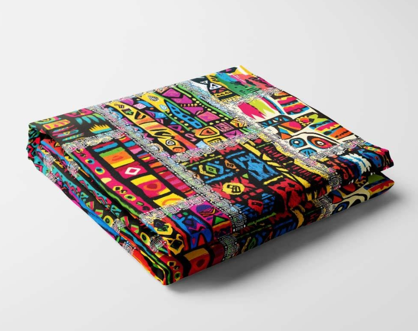 African Patchwork Patterned Fabric SCB-465 