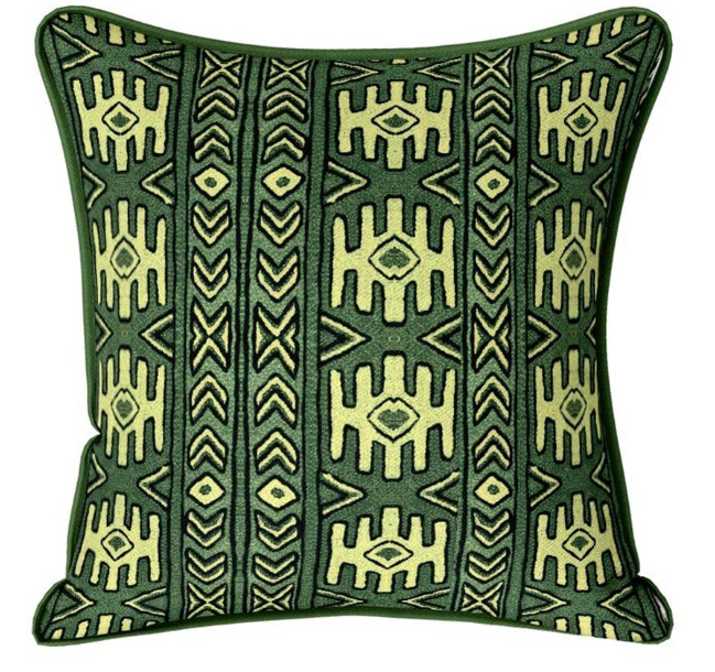 Aztec Kilim Patterned Fabric (Green) SCB-448 