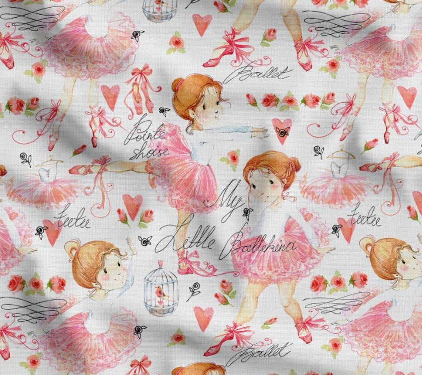 Ballerina Patterned Children's Fabric SCB-240 