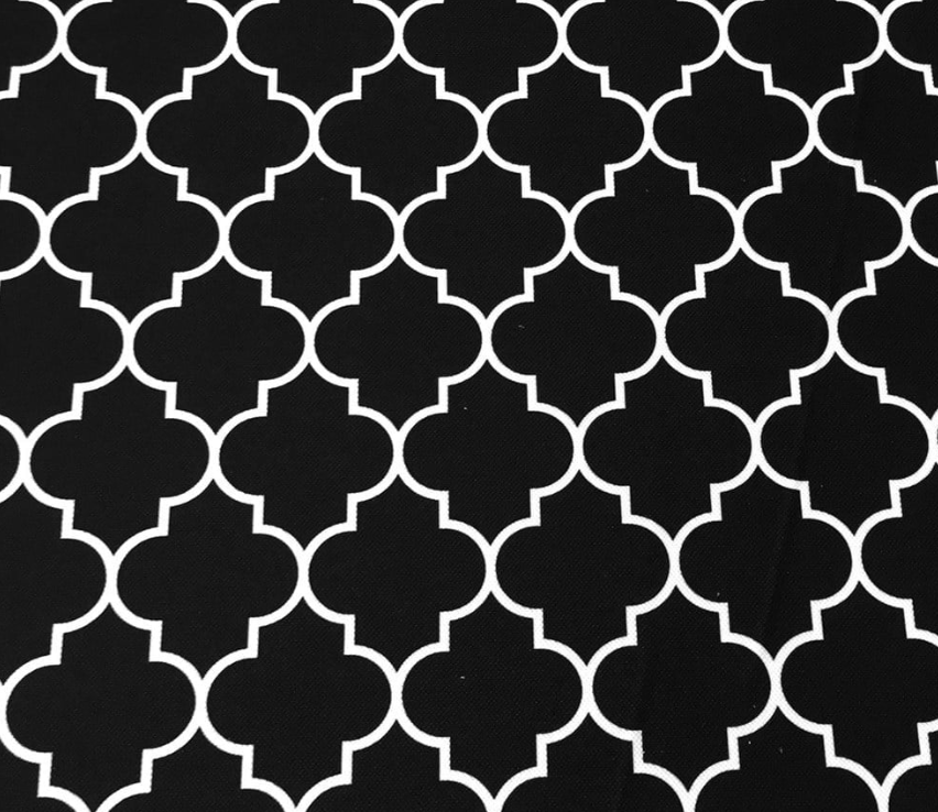 Black White Moroccan Patterned Fabric SCB-408 