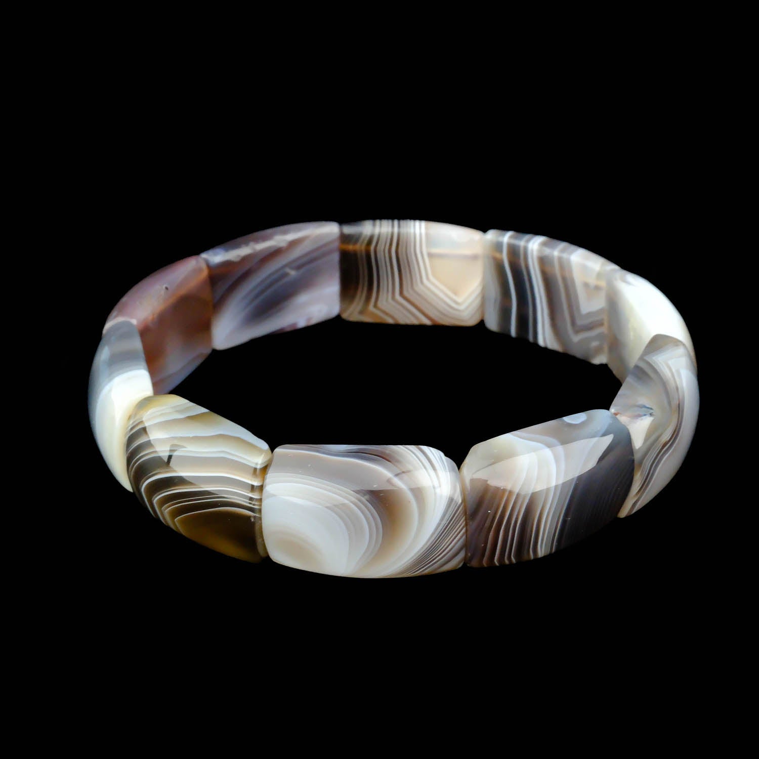 Botswana Aqiq Natural Stone Bracelet SBC-029 