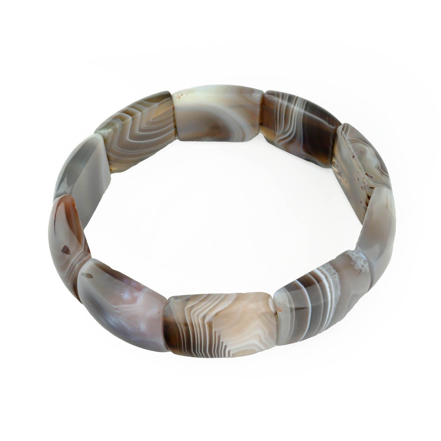 Botswana Aqiq Natural Stone Bracelet SBC-029 