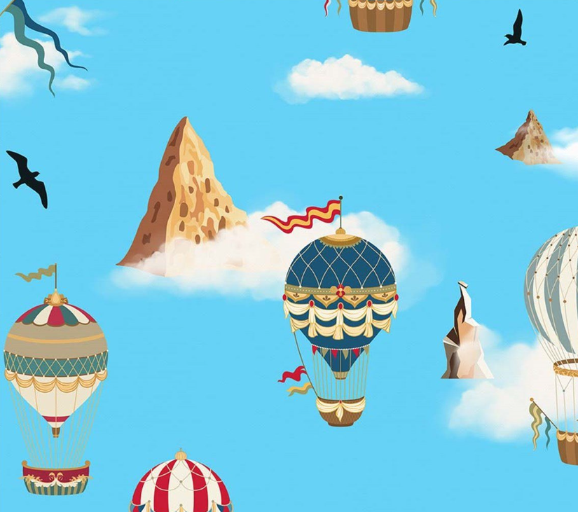 Cappadocia and Balloons Patterned Fabric SCB-276 