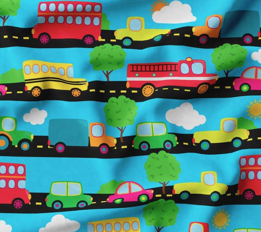 Car Patterned Children's Fabric SCB-239 