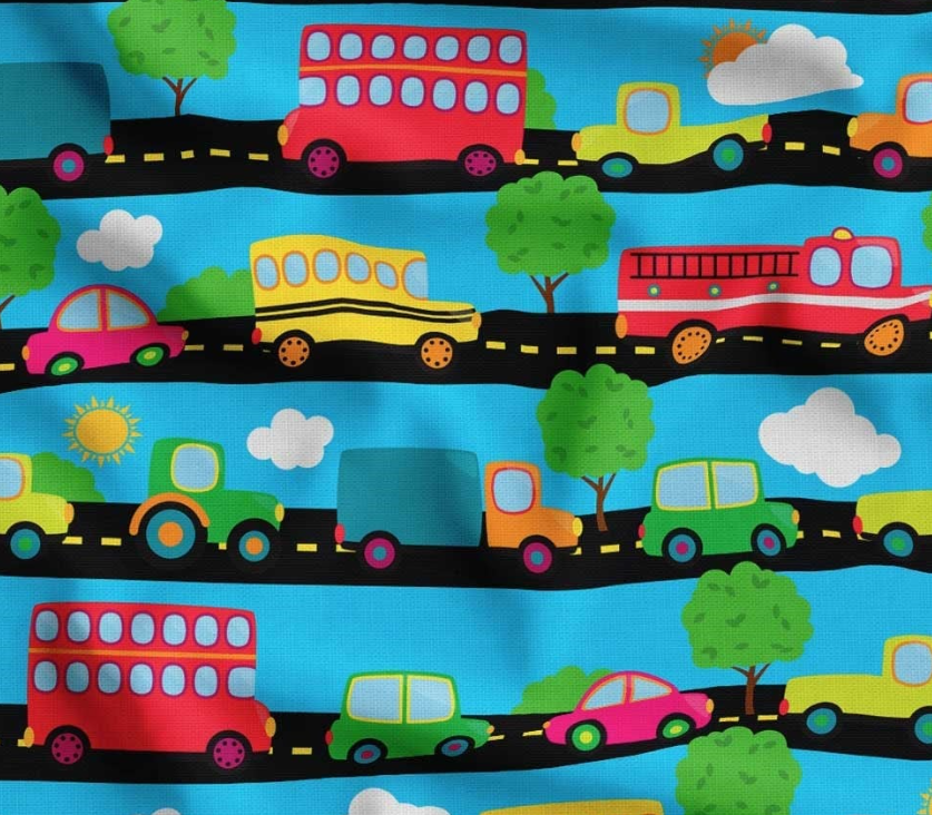 Car Patterned Children's Fabric SCB-239 