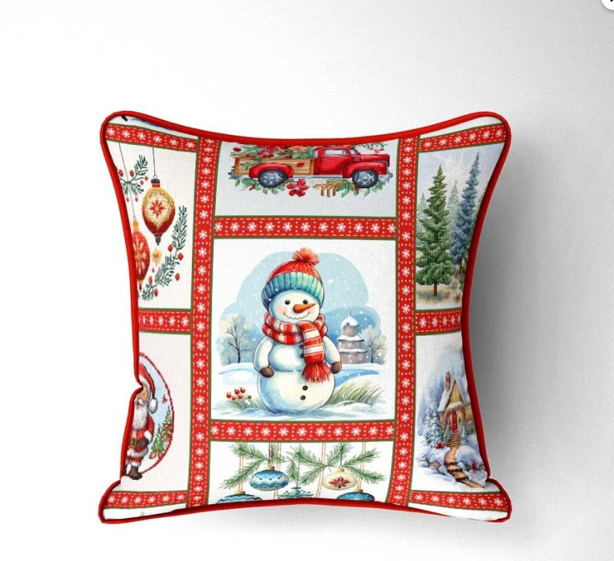 Christmas Cross-Stitch Patterned Fabric SCB026 