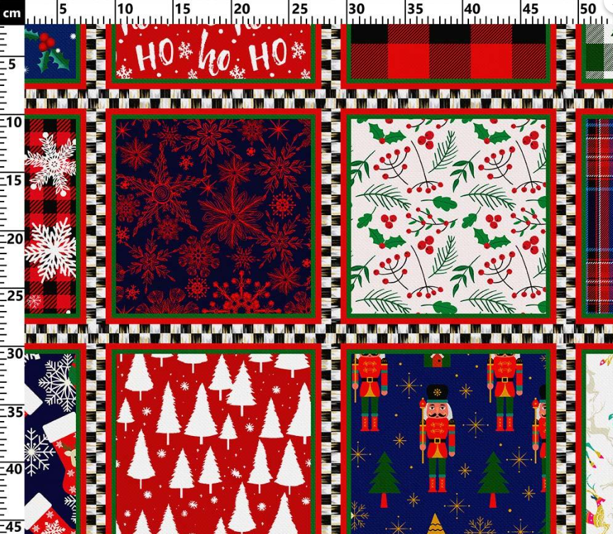 Christmas Patchwork Patterned Fabric SCB025 