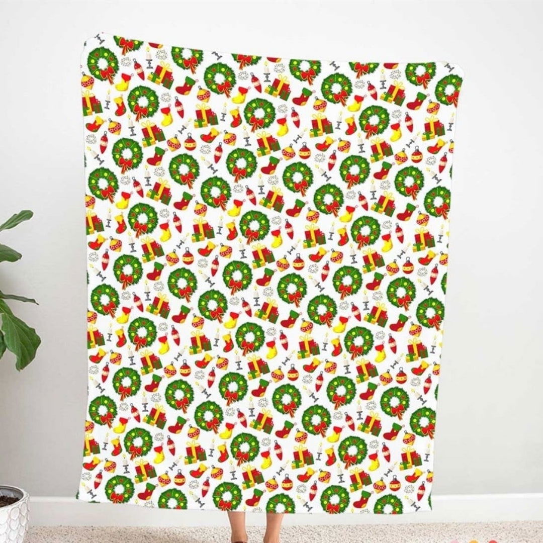 Christmas Wreath Patterned Fabric - SCB-F12357 