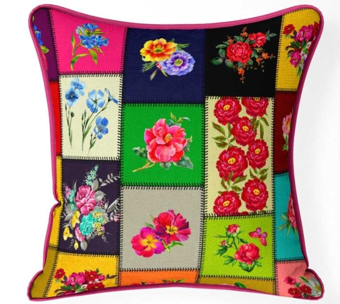 Cross Stitch Patchwork Patterned Fabric SCB-123 