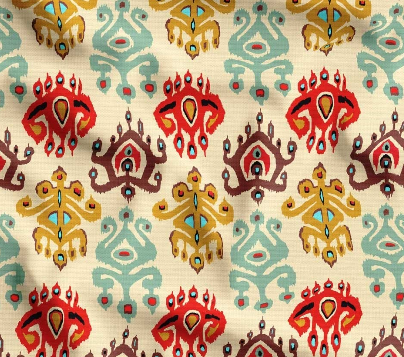 Damask Ethnic Patterned Fabric SCB-397 