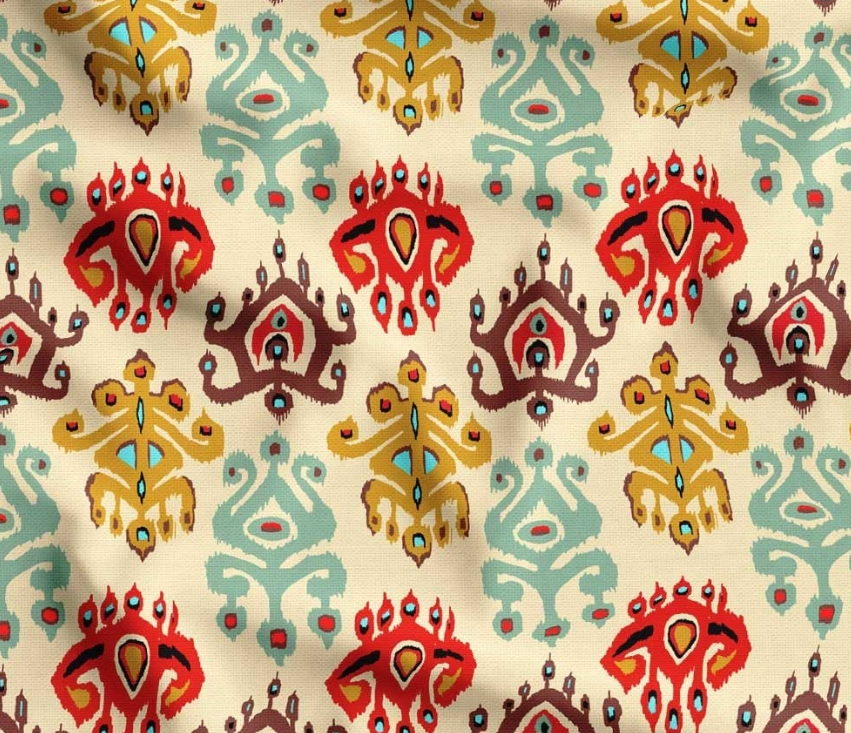 Damask Ethnic Patterned Fabric SCB-397 