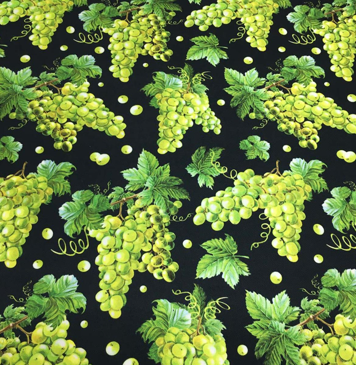 Dark Background Grape Patterned Fabric SCB-133 