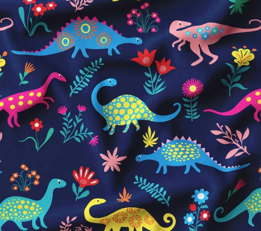 Dinosaur Patterned Children's Fabric SCB-245 