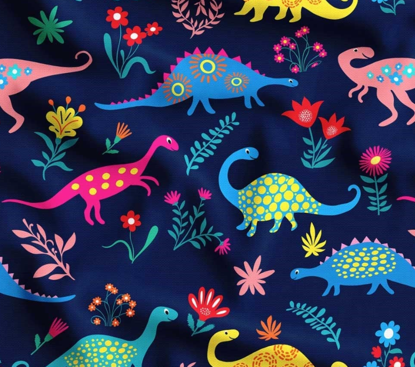 Dinosaur Patterned Children's Fabric SCB-245 