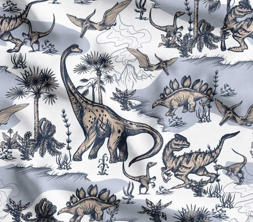 Dinosaurs Patterned Children's Fabric SCB-258 