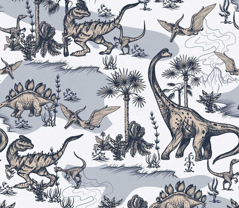 Dinosaurs Patterned Children's Fabric SCB-258 