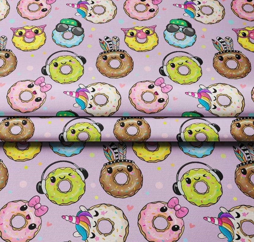 Donut Patterned Pop Art Fabric SCB083 