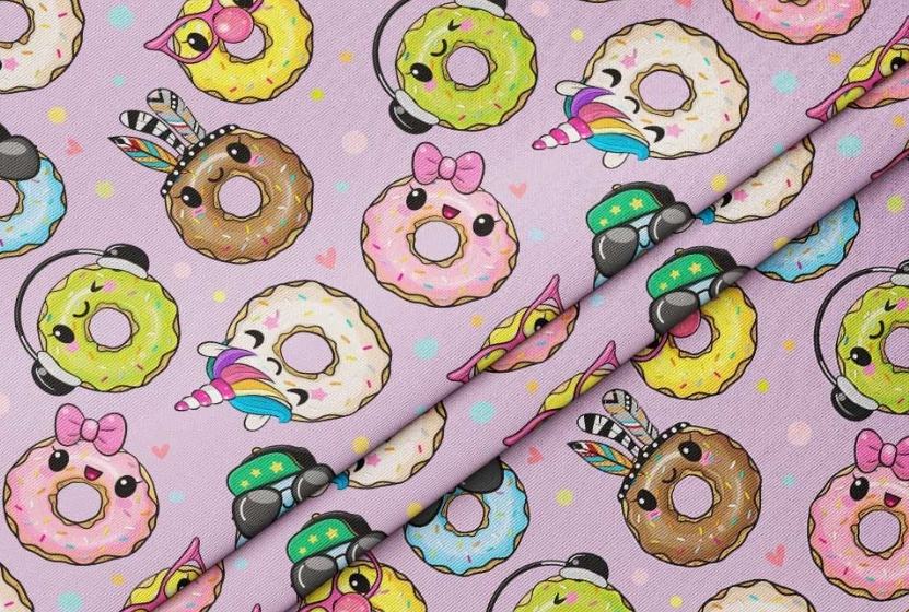 Donut Patterned Pop Art Fabric SCB083 