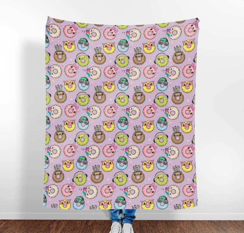 Donut Patterned Pop Art Fabric SCB083 