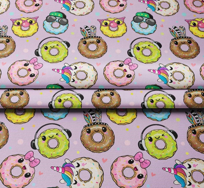 Donut Patterned Popart Fabric SCB-273 