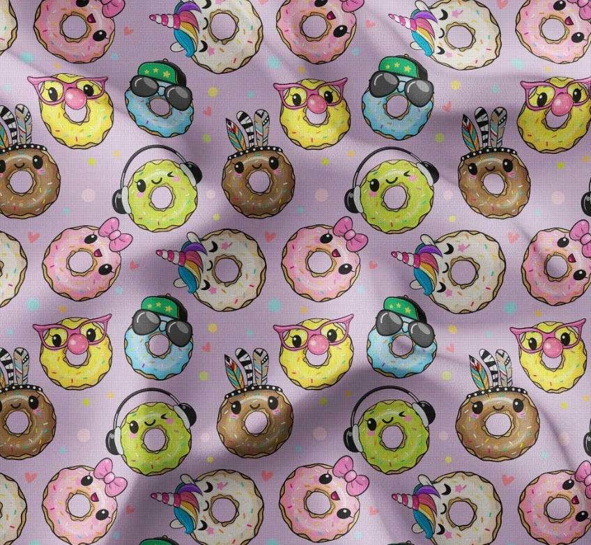 Donut Patterned Popart Fabric SCB-273 