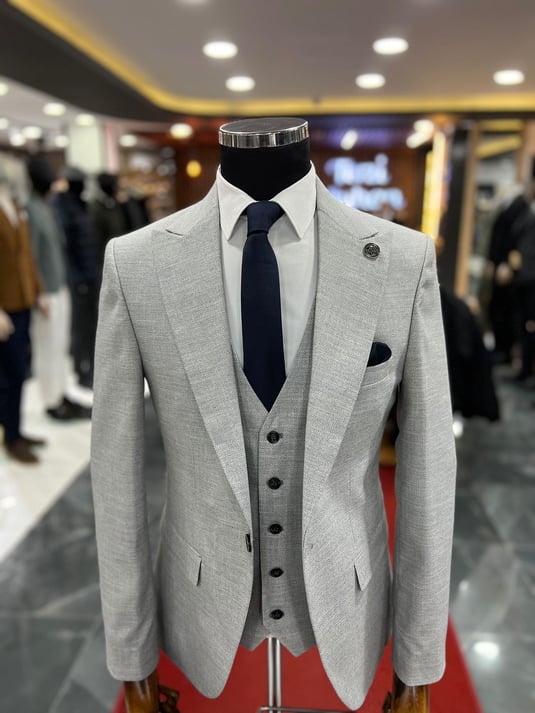 Full Set Grey Slimfit Suit SCB-198 