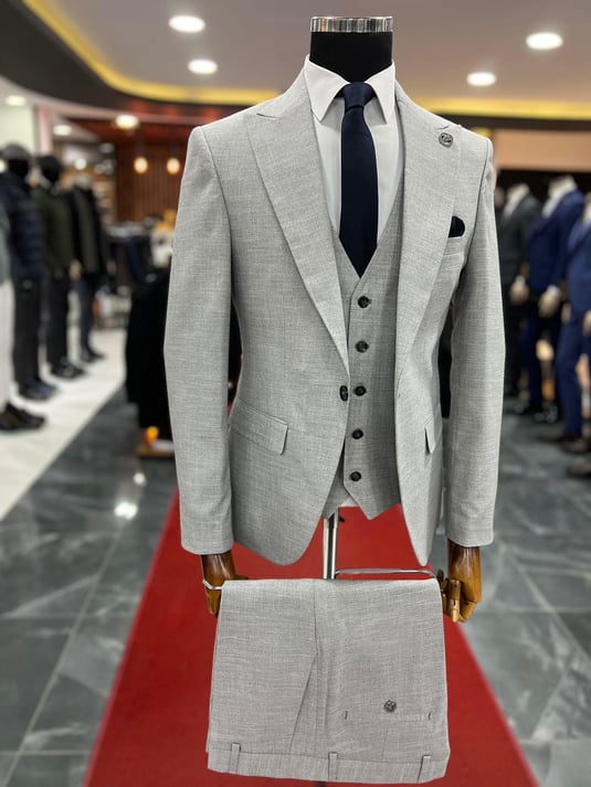 Full Set Grey Slimfit Suit SCB-198 