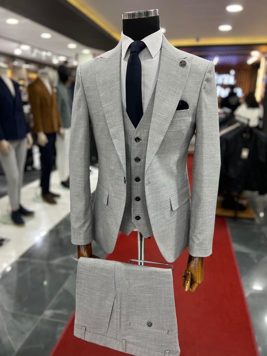 Full Set Grey Slimfit Suit SCB-198 