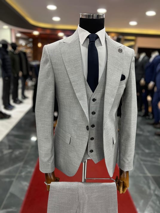 Full Set Grey Slimfit Suit SCB-198 