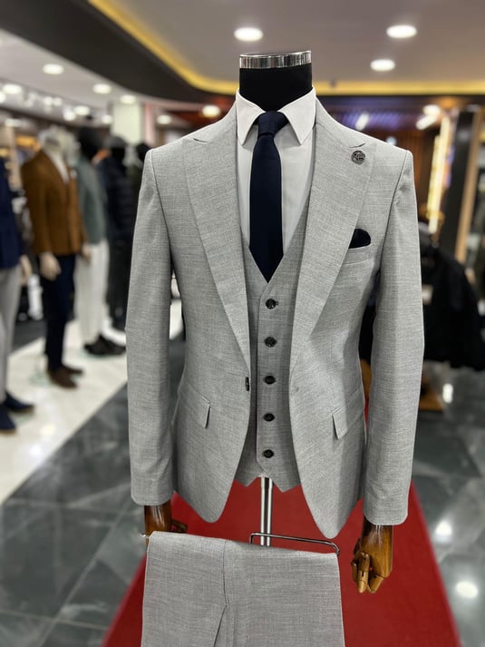 Full Set Grey Slimfit Suit SCB-198 