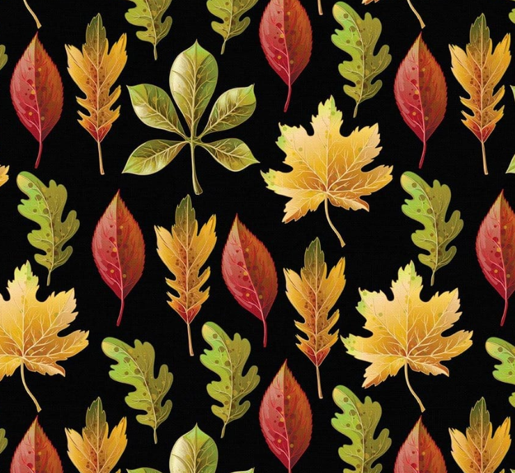 Gradient Leaves Patterned Fabric SCB029 