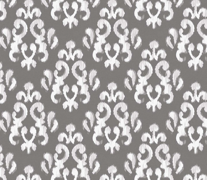 Grey and White Damask Patterned Fabric SCB-385 