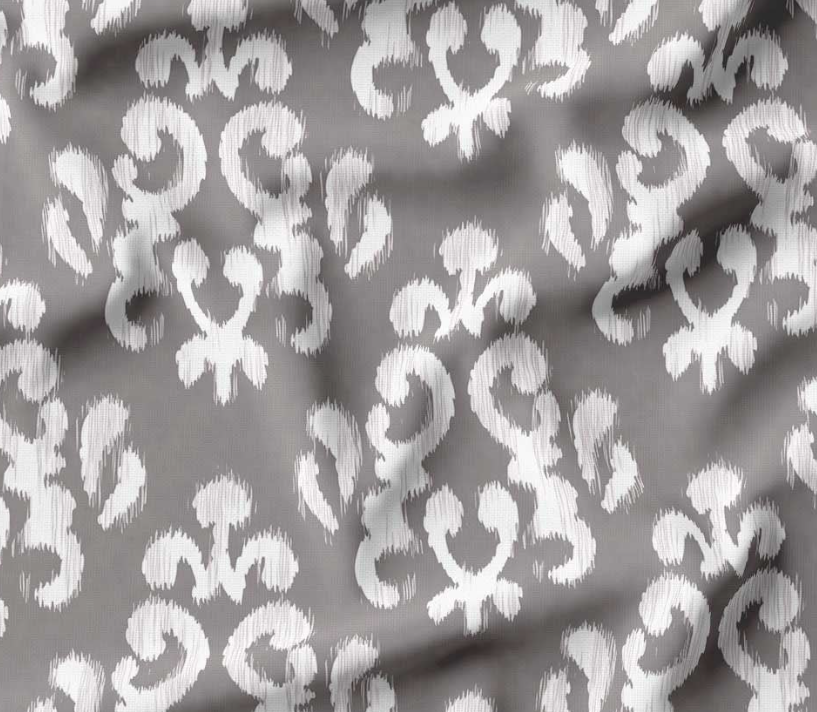 Grey and White Damask Patterned Fabric SCB-385 