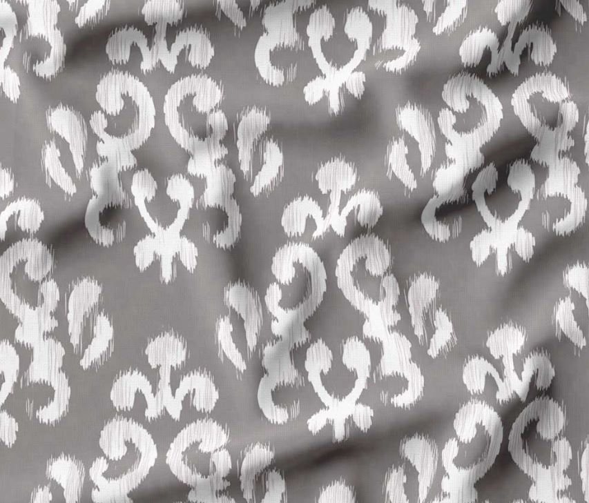 Grey and White Damask Patterned Fabric SCB-385 