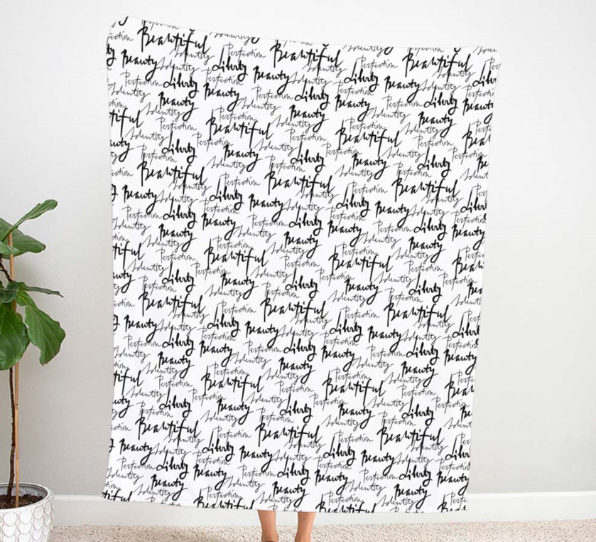 Handwriting Patterned Fabric SCB090 