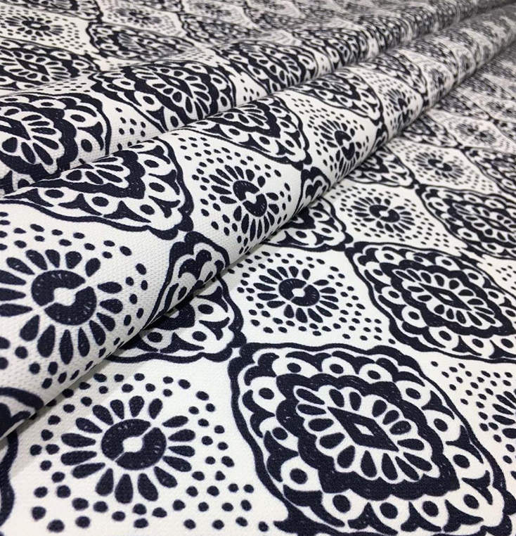 Ink Textured Ethnic Patterned Fabric SCB-457 