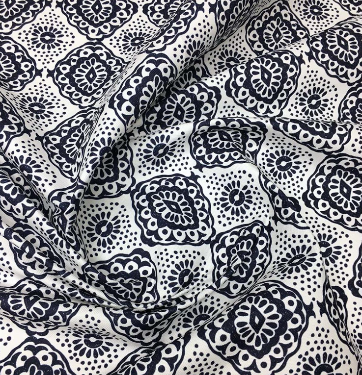 Ink Textured Ethnic Patterned Fabric SCB-457 