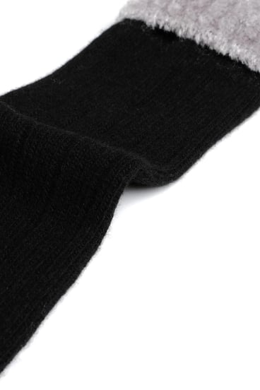 Lambswool Single Black Ankle Sock SCB-305 