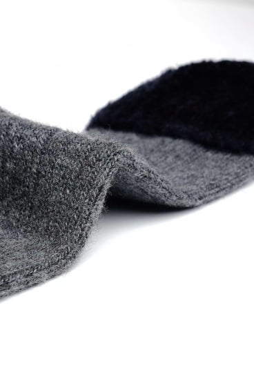 Lambswool Single Grey Ankle Sock SCB-307 