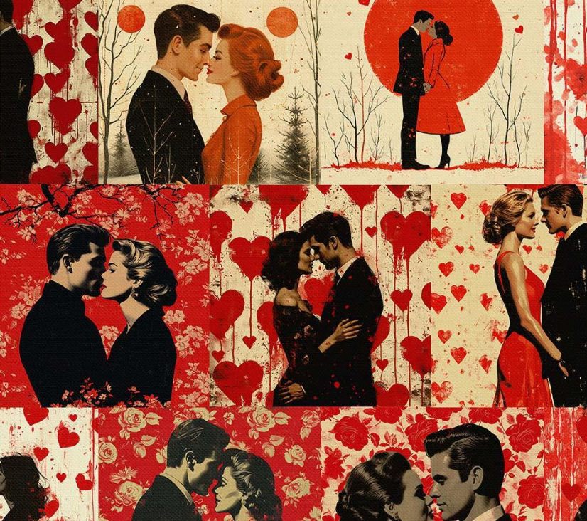 Lovers Pop Art Patterned Fabric SCB101 