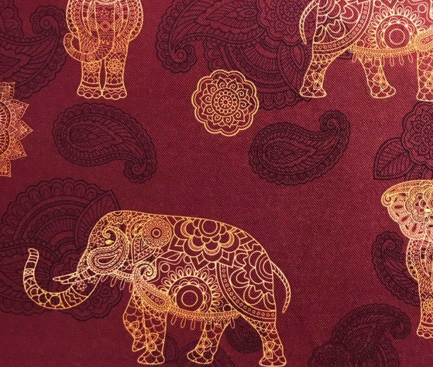 Mandala Elephant Patterned Fabric SCB-422 