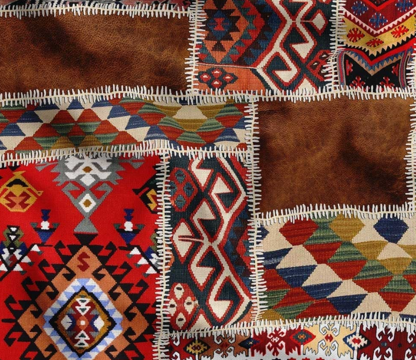 Nubuck-Looking Kilim Patterned Fabric SCB-375 